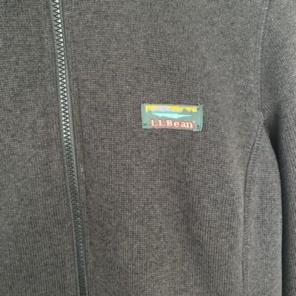 L. L. Bean Womens M Reg  Fleece Sweater jacket Brown Full Zip Pockets Hiking EUC - Picture 3 of 12